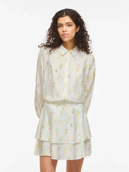 Hovedbilde GITI LORE SKJORTE FLOWER - OFFWHITE