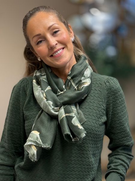 Hovedbilde SKJERF FLOWERS - GRØNN / OLIVEN