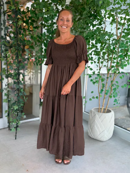Hovedbilde EMILIE SMOCK KJOLE - BRUN