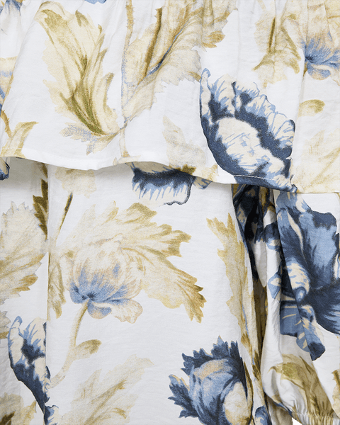 Hovedbilde MAISE BLUSE M/VOLANG - BLÅ BLOMSTER