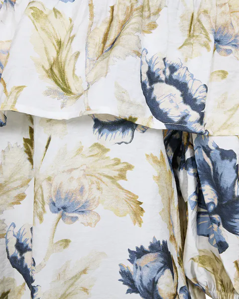 Hovedbilde MAISE BLUSE M/VOLANG - BLÅ BLOMSTER