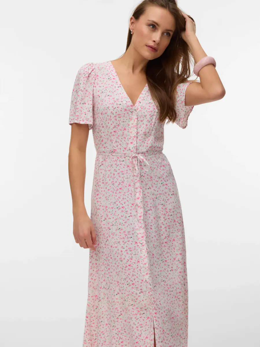 ALBA MAXI KJOLE FLOWER - ROSA