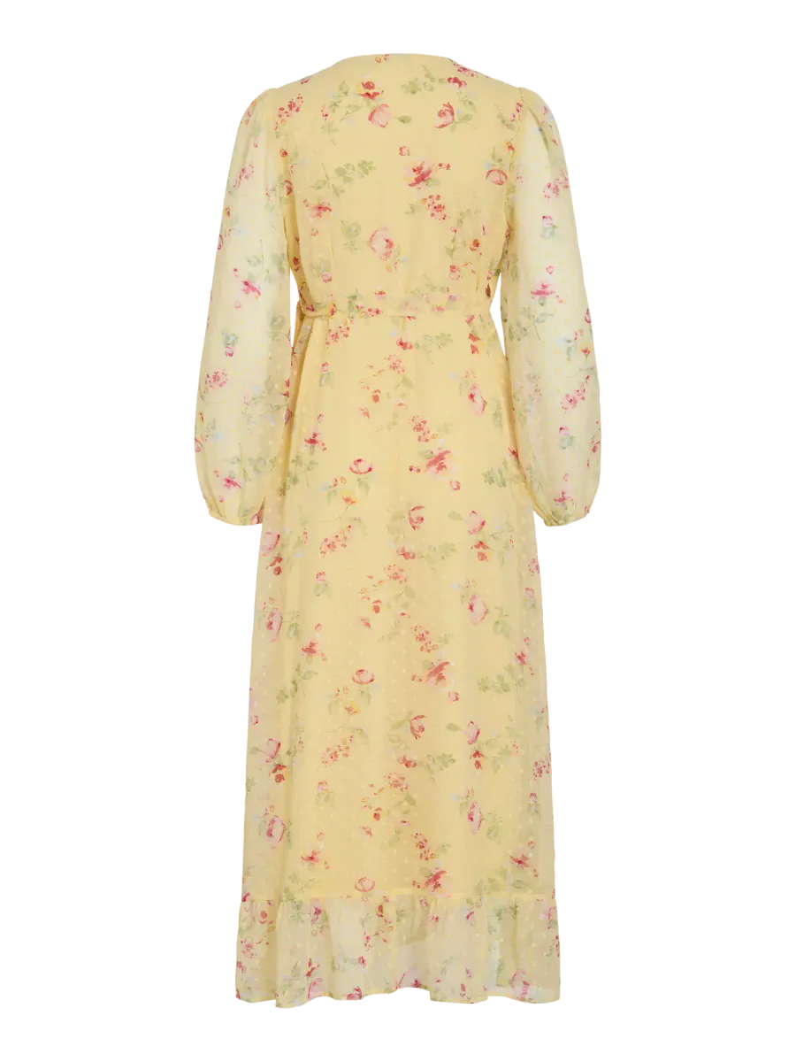 EDEE LANG KJOLE - GUL / FLOWERS