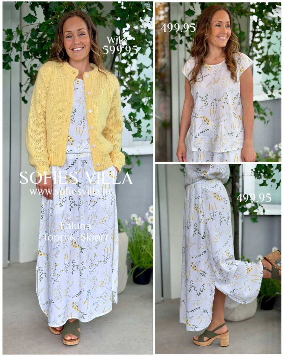 WILO STRIKKET CARDIGAN - GUL