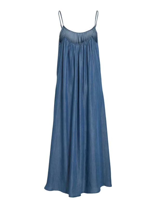 TEVIRA TENCEL KJOLE - MEDIUM BLÅ