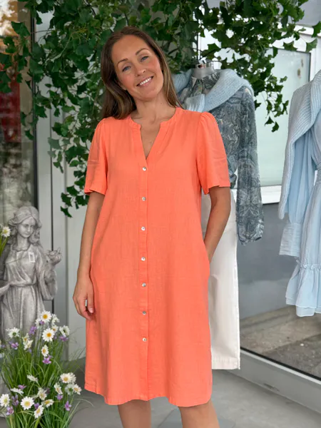 Hovedbilde LAVA SKJORTE KJOLE M/KORT ERM - ORANGE