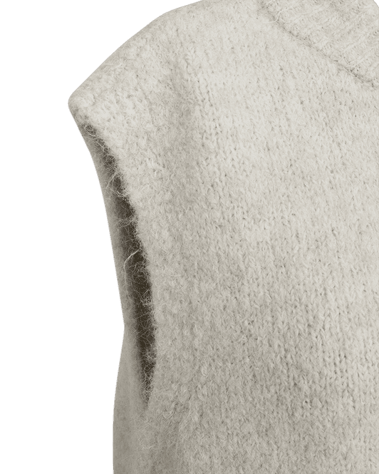 Hovedbilde LULU VEST - CREAM MELERT