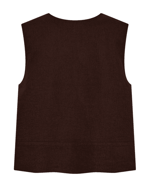 Hovedbilde LAVA LIN/VISCOSE TOPP M/KNAPPER FORAN - BRUN