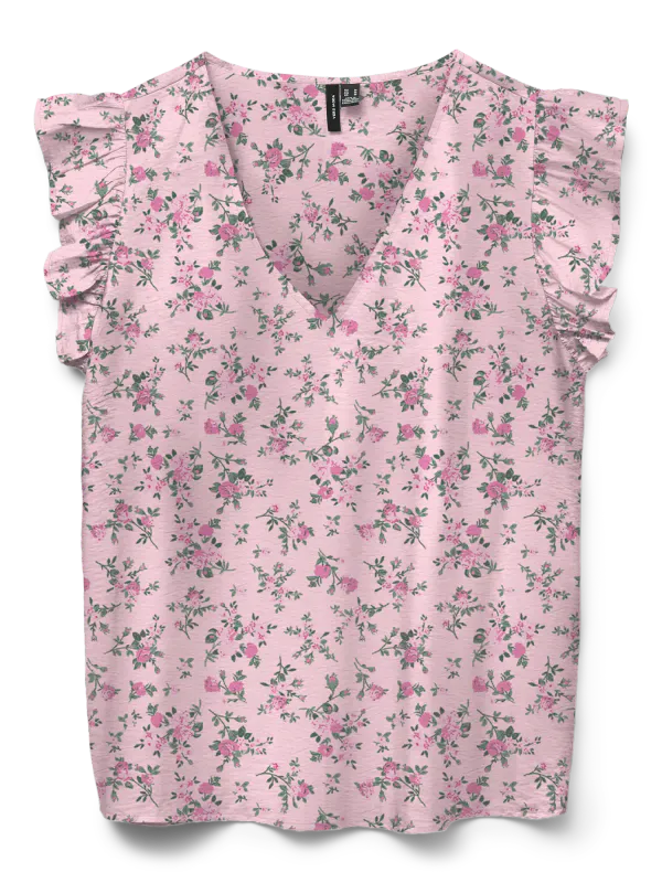 JOSIE TOPP M/VOLANG FLOWERS - ROSA