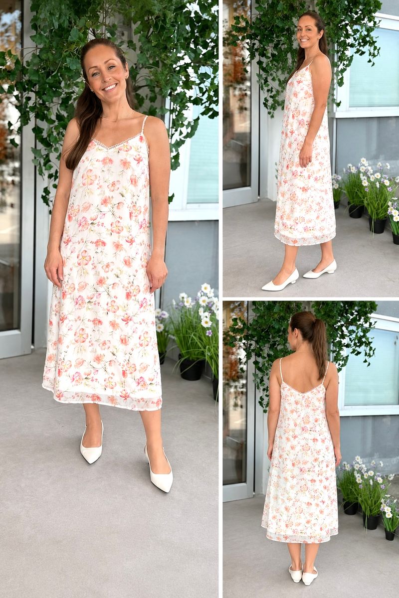 EMMA STROPPE KJOLE ANKEL - CREAM