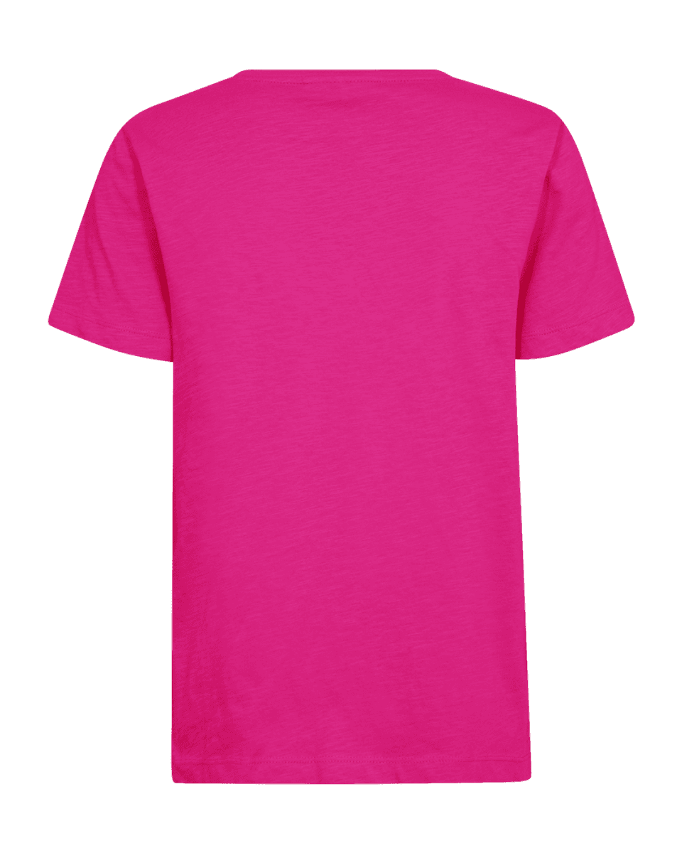 VIVA T-SHIRT RUND HALS - CERISE