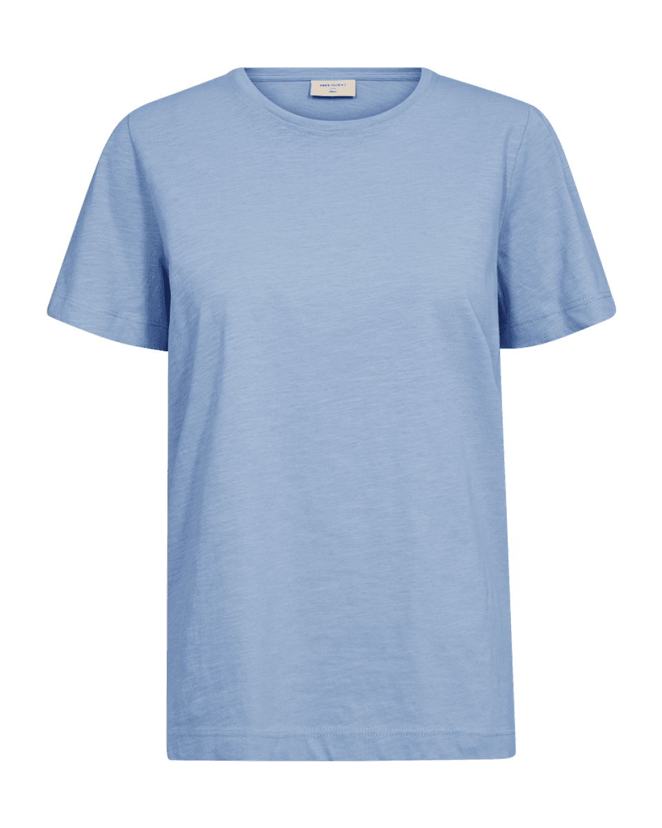 VIVA T-SHIRT RUND HALS - LYSBLÅ