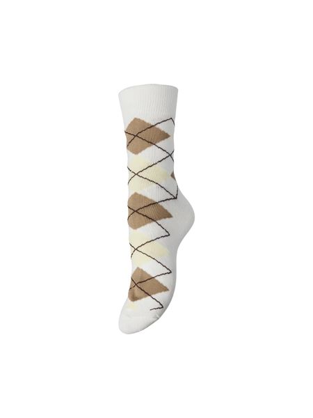 Hovedbilde ALBA SOKKER - CHECK CREAM/BRUN