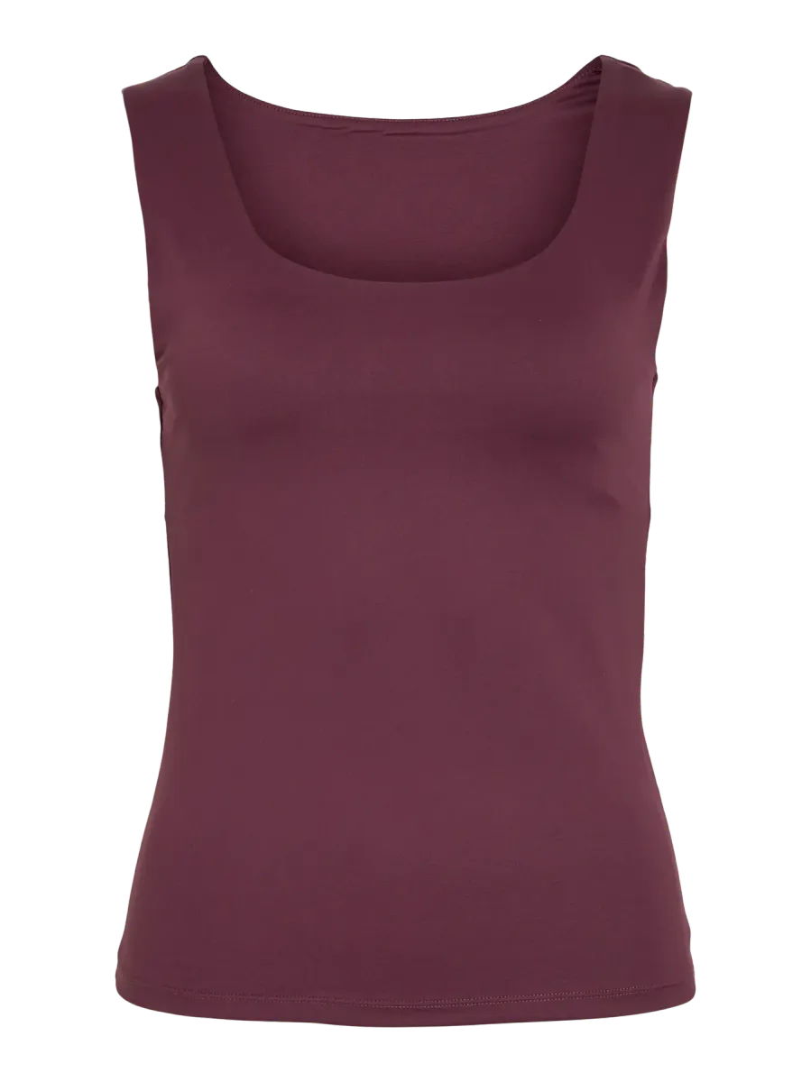 KENZA TOPP U-NECK  - PLOMME