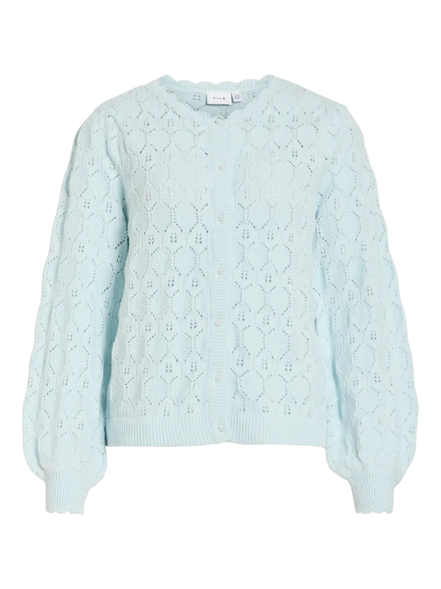 LOWEN CARDIGAN - LYSBLÅ