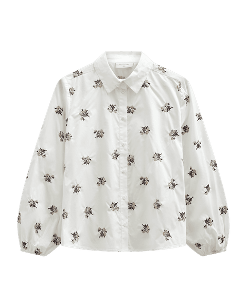 Hovedbilde LEILA SKJORTE FLOWERS - SAND/BRUN