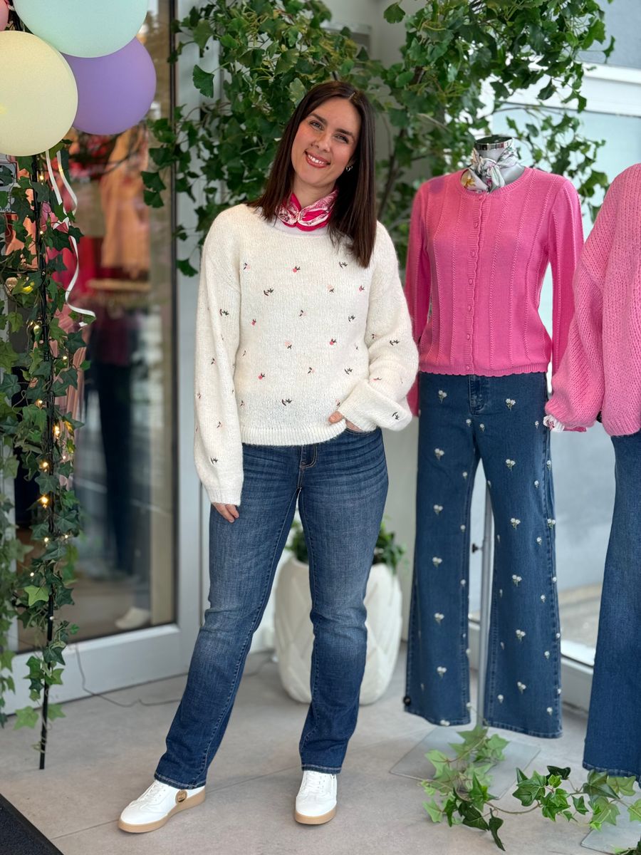 MARLEY GENSER - CREAM M/BLOMSTER