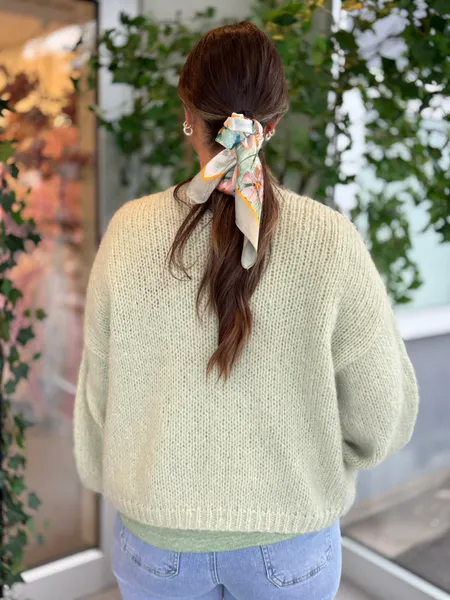 Hovedbilde MAYBE STRIKKET CARDIGAN - FOG GREEN