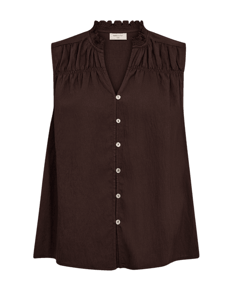 Hovedbilde ALLY ERMLØS BLUSE - BRUN