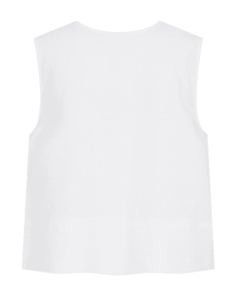 Hovedbilde LAVA LIN/VISCOSE TOPP M/KNAPPER FORAN - HVIT