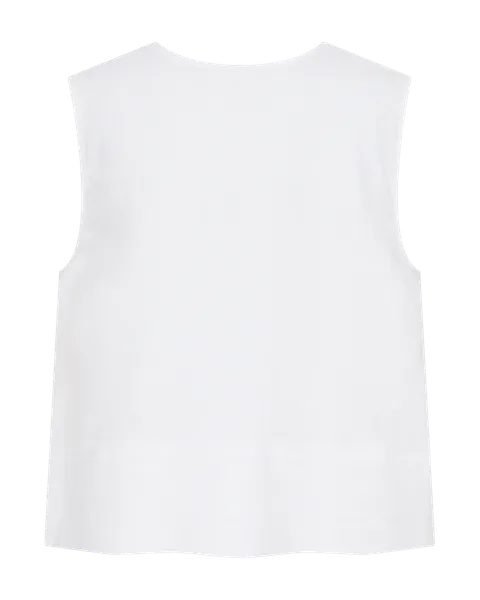 Hovedbilde LAVA LIN/VISCOSE TOPP M/KNAPPER FORAN - HVIT