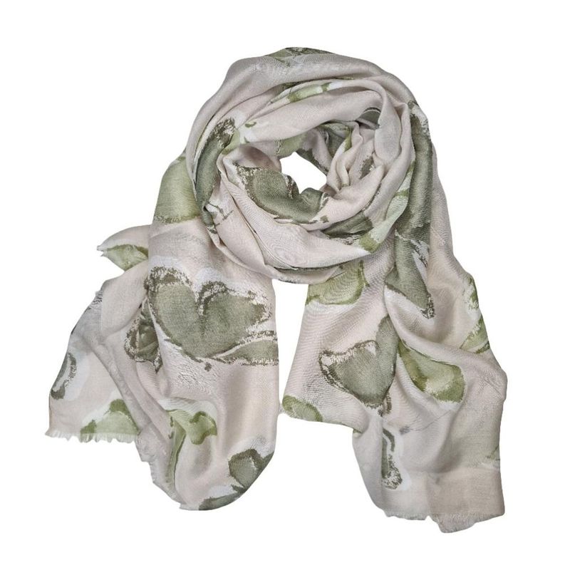 SKJERF LANGT FLOWERS - OLIVEN
