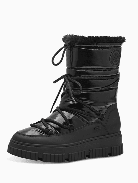 Hovedbilde VINTERBOOTS M/KNYTING - SORT GLOSS