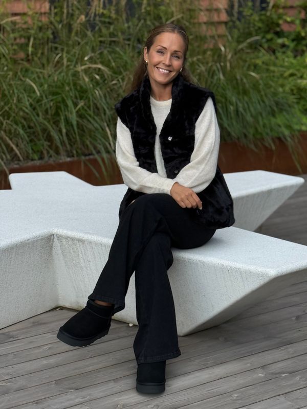 LORY STRIKKE GENSER - CREAM MELERT