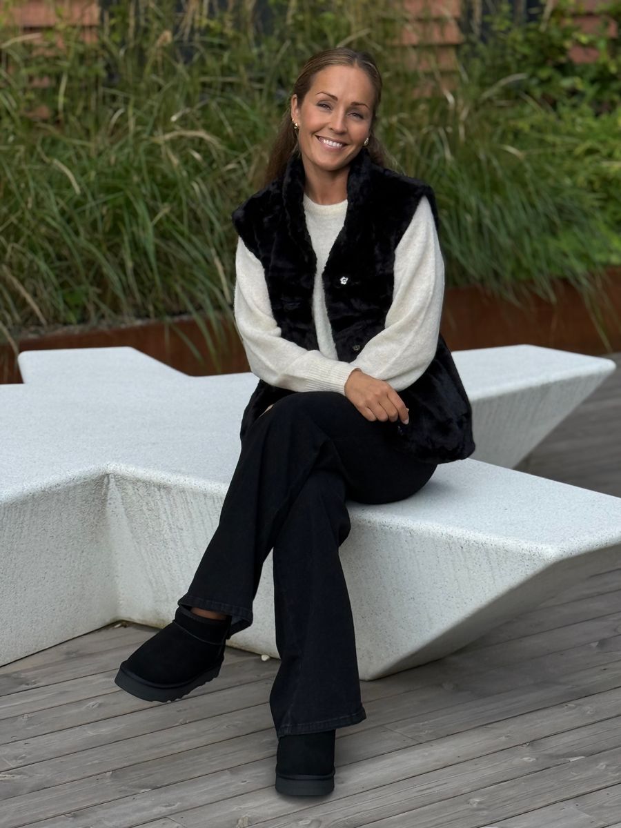 LORY STRIKKE GENSER - CREAM MELERT