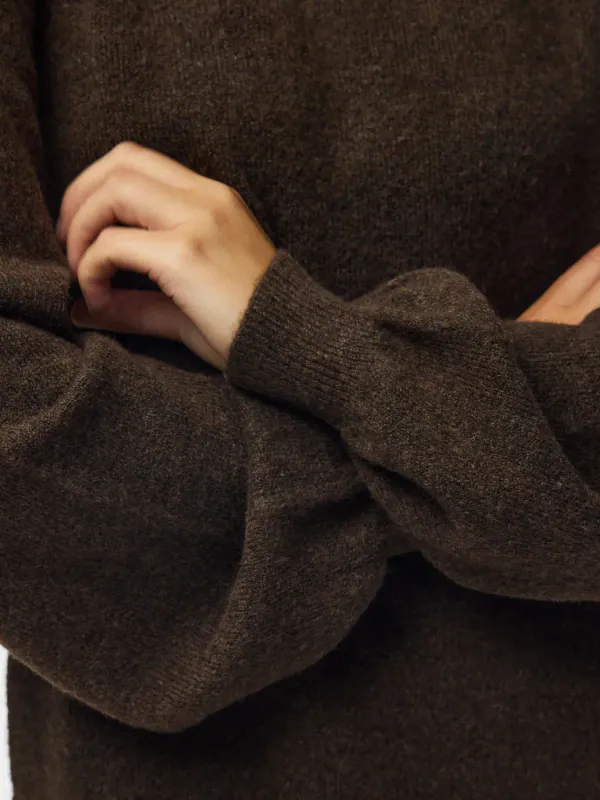 SALLY KNIT KJOLE - BRUN