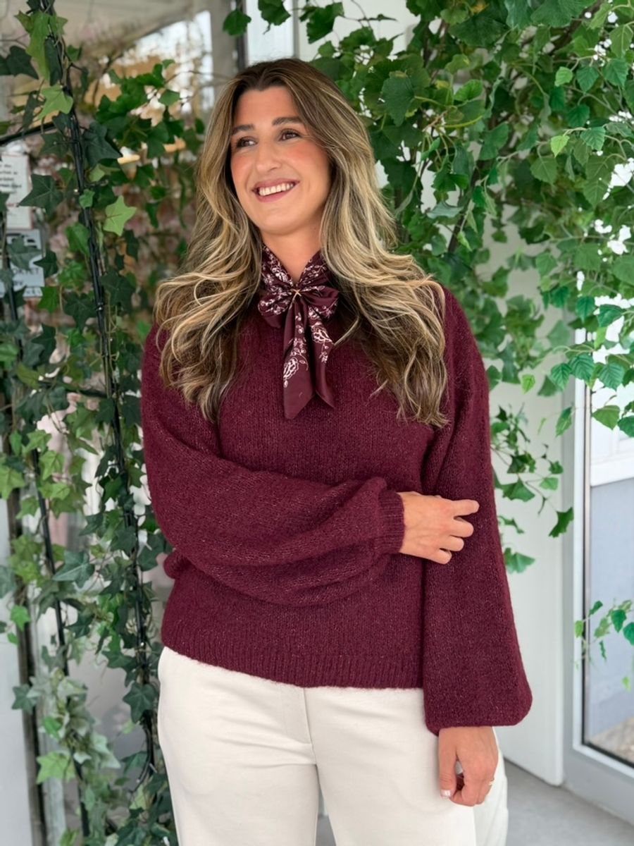 MARLEY KNIT PULLOVER - PLOMME