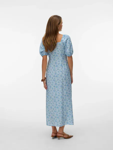 Hovedbilde JOSIE KJOLE FLOWERS - LYS BLÅ