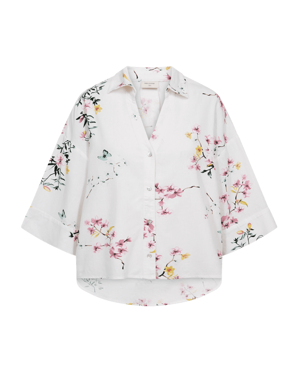 LAVISCO SKJORTE - ROSA BLOMSTER