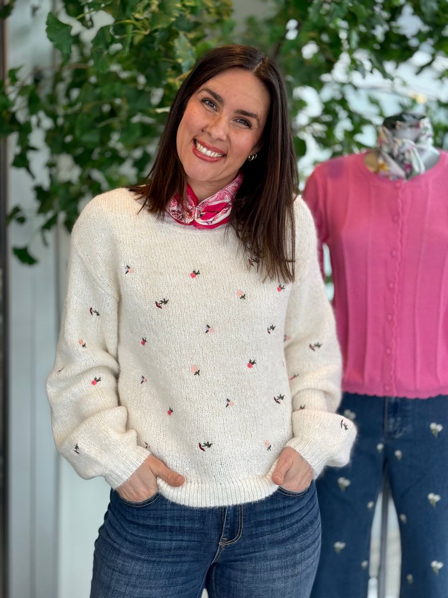 MARLEY GENSER - CREAM M/BLOMSTER