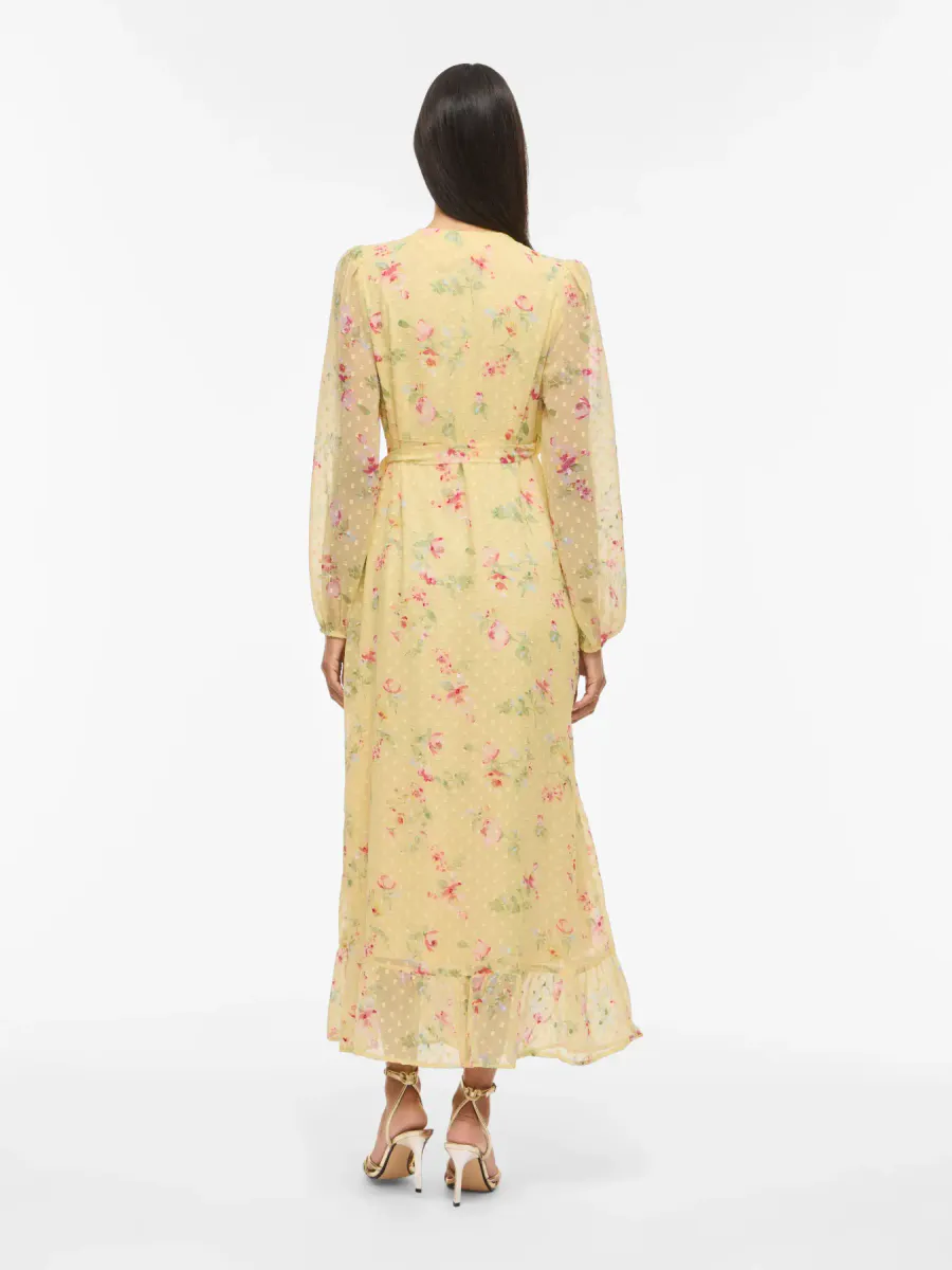 EDEE LANG KJOLE - GUL / FLOWERS