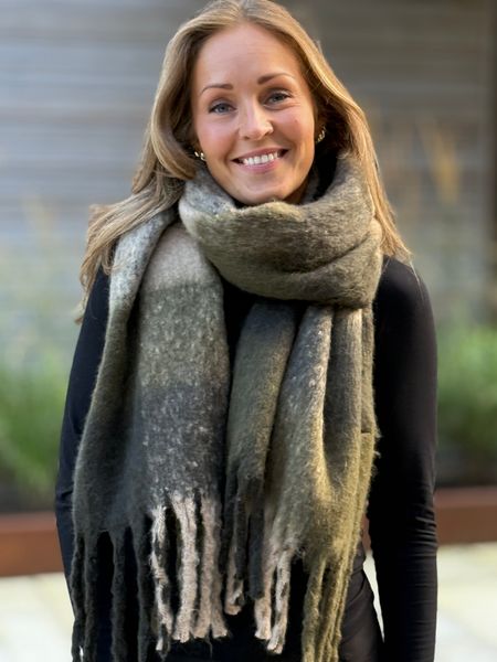 Hovedbilde IVY SKJERF RUTETE - GRØNN / SAND / CREME