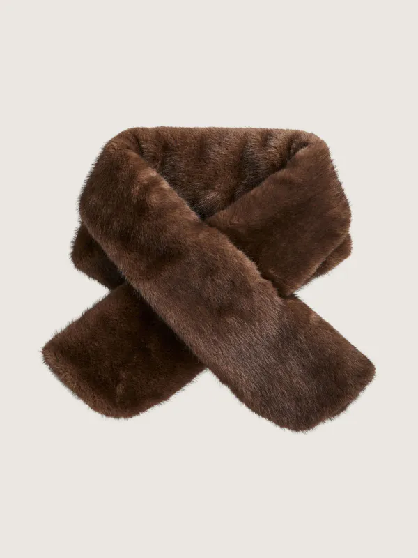 JUTLANDIA FAKE FUR SKJERF - BRUN
