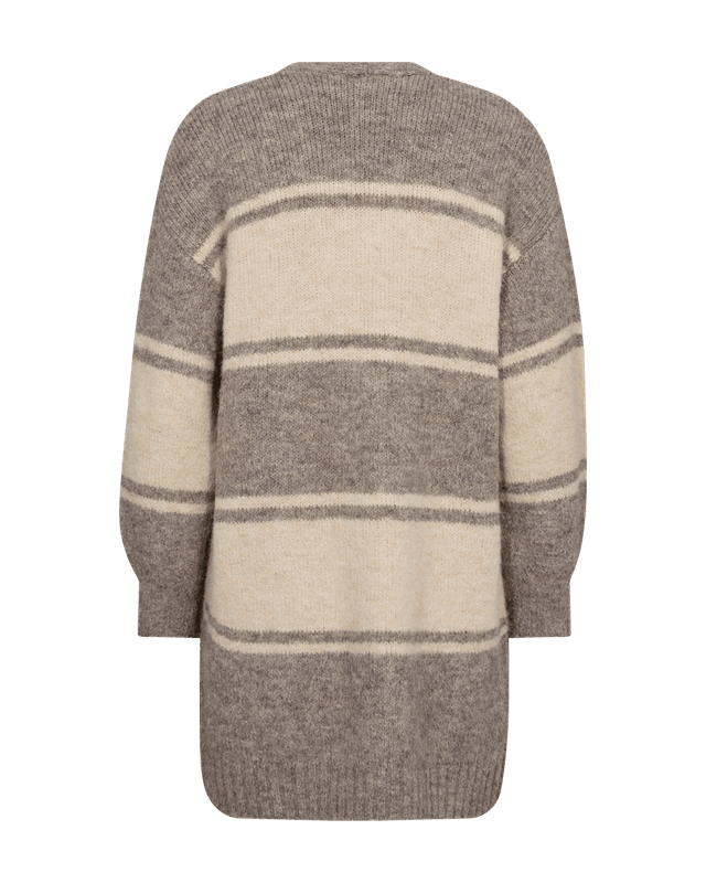 LOUISA CARDIGAN STRIPET - TAUPE MELERT