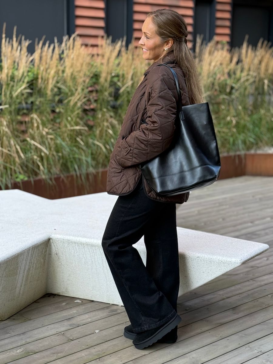 EMILY QUILTET JAKKE - BRUN