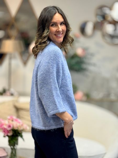 Hovedbilde LULU CARDIGAN - HIMMELBLÅ MELERT