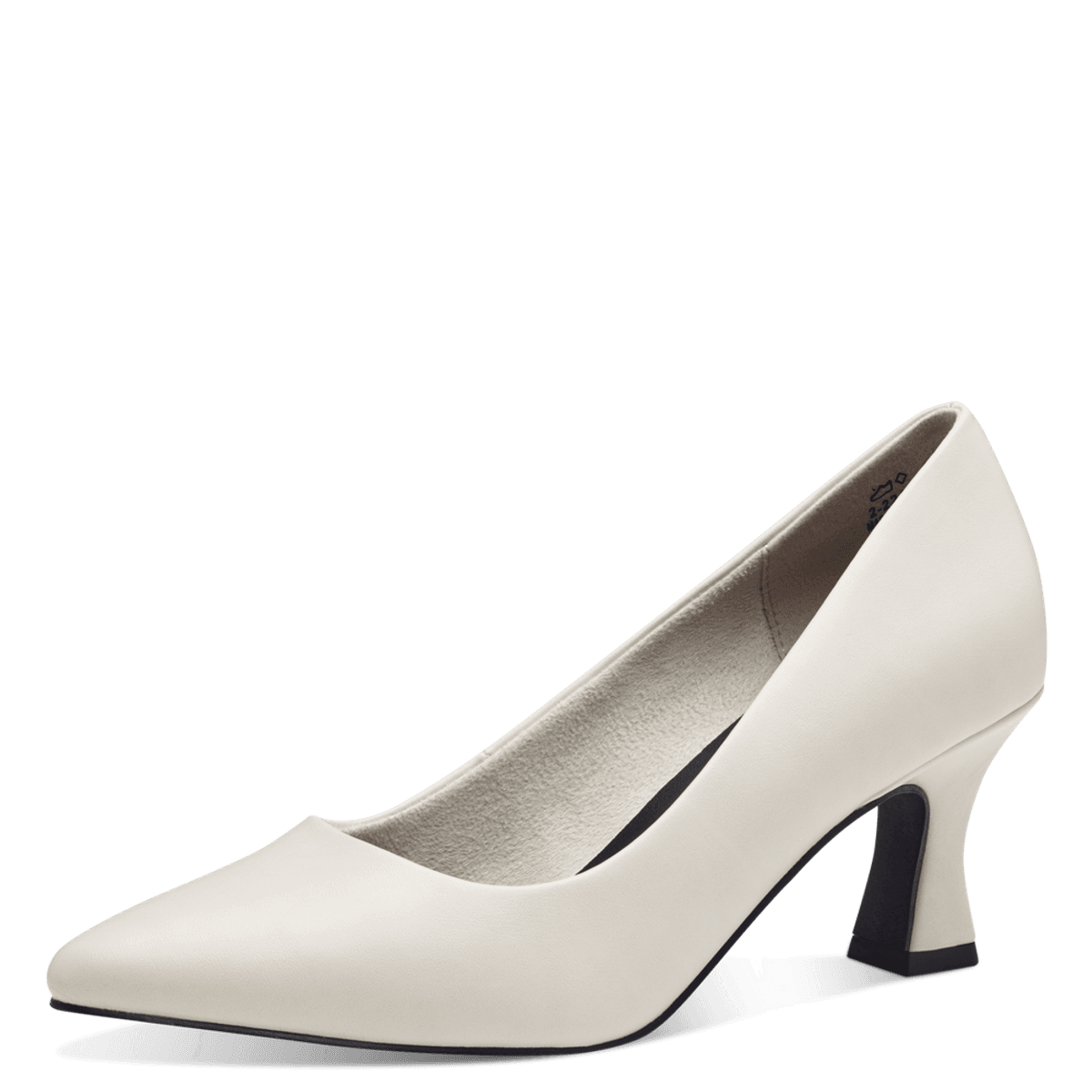 PUMPS M/SNERTEN HÆL - CREAM