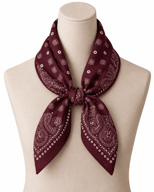 SKJERF VISCOSE PAISLEY - PLOMME