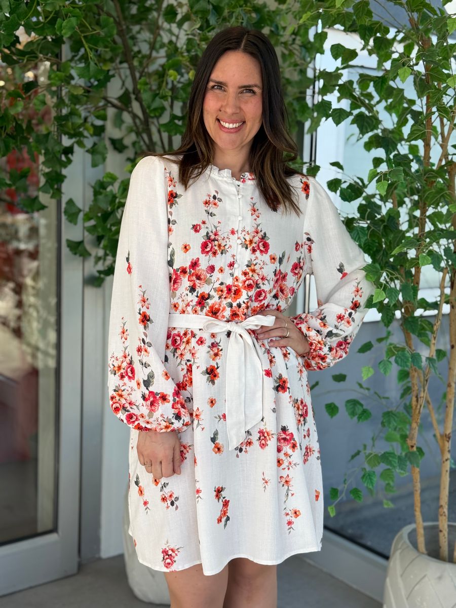 ELMA BAI KJOLE FLOWER - CREAM