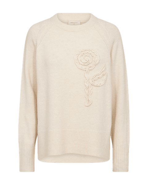 Hovedbilde VIDOO PULLOVER M/BLOMST - MOONBEAM