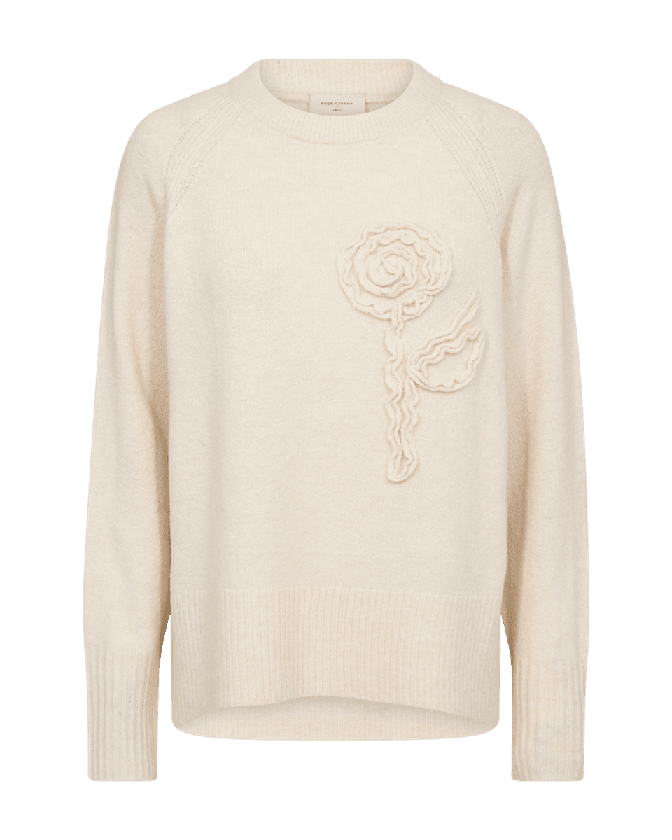 VIDOO PULLOVER M/BLOMST - MOONBEAM