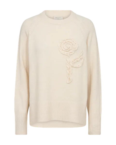 Hovedbilde VIDOO PULLOVER M/BLOMST - MOONBEAM