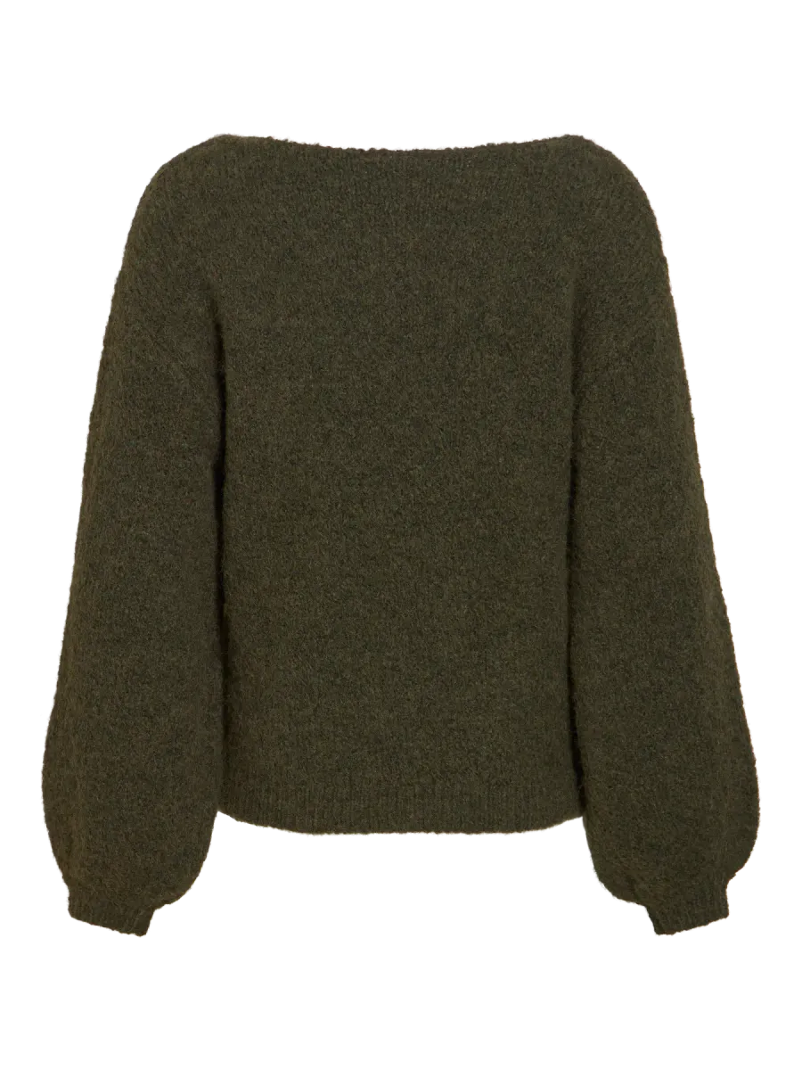 MARLEY KNIT PULLOVER - OLIVEN