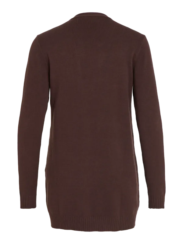 VIRIL CARDIGAN LANG - BRUN