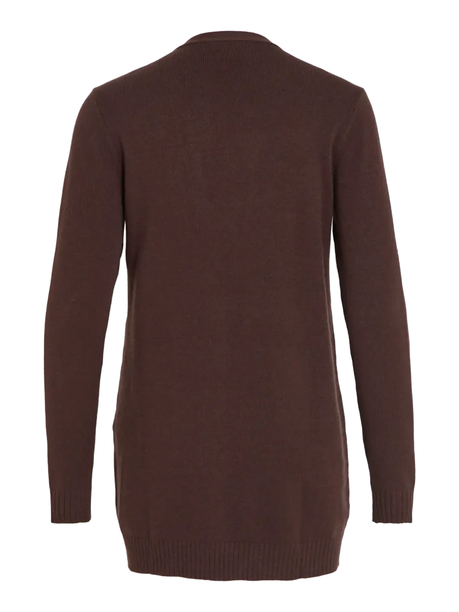 VIRIL CARDIGAN LANG - BRUN