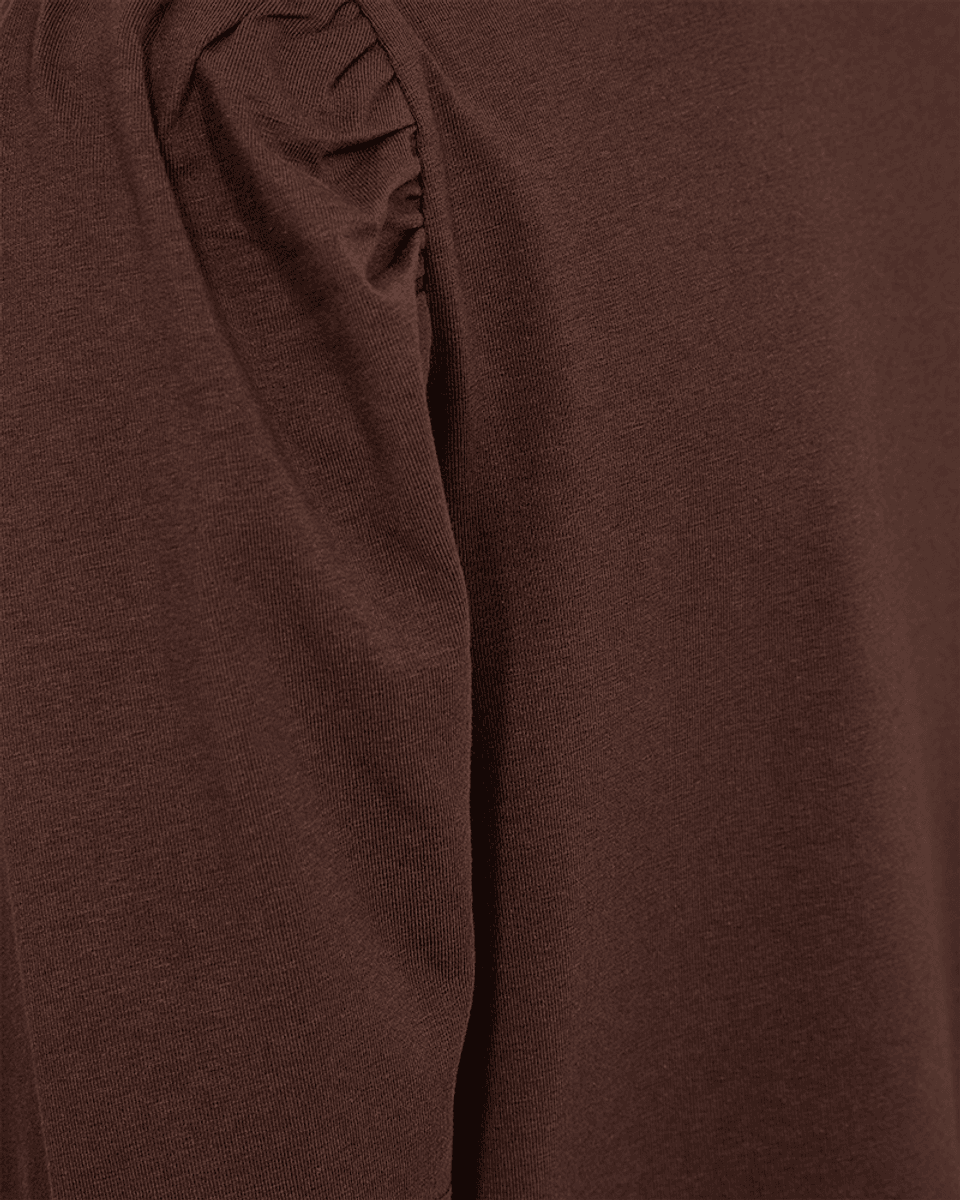 FENJA T-SHIRT M/PUFFERM - BRUN